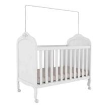 Berço Peroba Elô Americano Branco 100% MDF 2 em 1 Infantil