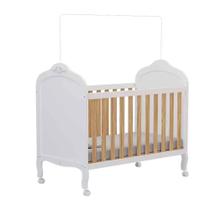 Berço Peroba Elô Americano Branco com Amêndoa 2 em 1 Infantil