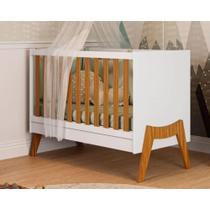 Berço Peroba Guti Retrô 5 em 1 - Branco/Amêndoa Berço Peroba Guti Retrô 5 em 1 - Branco/Amêndoa