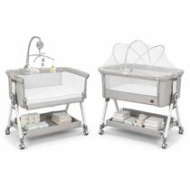 Berço Poratil Moises SleepGuard Cobed Ragaluma com modo Balanço e Moblie Musical Cinza Claro Berço Poratil Moises SleepGuard Cobed Ragaluma com modo Balanço e Moblie Musical Cinza Claro