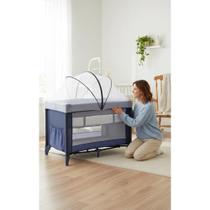 Berço Portátil 2 Alturas 0-18kg Tela Respirável Azul Berço Portátil 2 Alturas 0-18kg Tela Respirável Azul