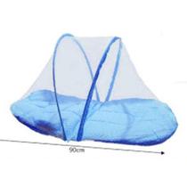 Berço Portatil com Mosqueteiro Travesseiro 90x44cm Azul Claro