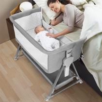 Berço Portátil Cowiewie Beside Sleeper com Rodas e Armazenamento