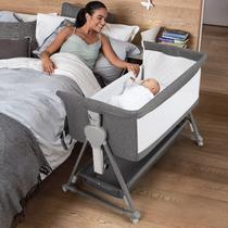 Berço Portátil Cowiewie Beside Sleeper com Rodas e Armazenamento