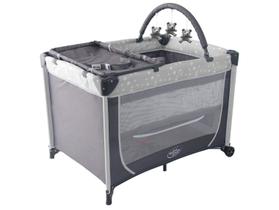 Berço Portátil Desmontável Baby Style Estrelinha Cinza