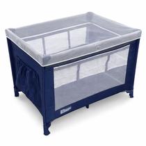 Berço Portátil Infantil Cercado Desmontável com Mosquiteiro - Azul Berço Portátil Infantil Cercado Desmontável com Mosquiteiro - Azul