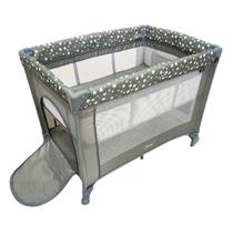 Berço Portátil Infantil Cercado Desmontável Maxi Baby Cinza