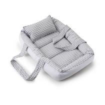 Berço Portátil Ninho Redutor Bebê ZIG ZAG CINZA Berço Portátil Ninho Redutor Bebê ZIG ZAG CINZA