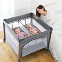 Berço portátil Twins Bassinet okaytwins para bebê com cercadinho