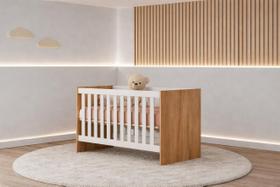 Berço que vira Cama com Colchão Candy - MobiBaby