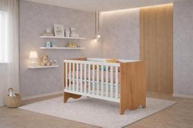 Berço que vira Cama com Colchão Lunni - MobiBaby Berço que vira Cama com Colchão Lunni - MobiBaby