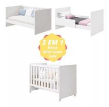 BERÇO RELLER KATATAU 3 em 1 FLEX BRANCO BRILHO COM COLCHÃO