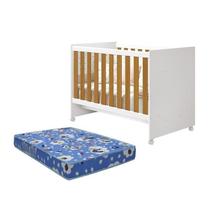 Berço reller katatau flex branco/savana com colchão