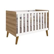 Berço Retrô Ayla Branco Fosco/Mezzo Fosco - Reller Móveis