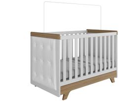 Berço Retro com capitonê Moveis Peroba Americano MDF 2x1