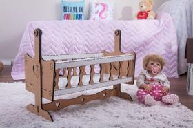 berço rocco para boneca até 60 cm compatível com bebe reborn b - darama berço rocco para boneca até 60 cm compatível com bebe reborn b - darama