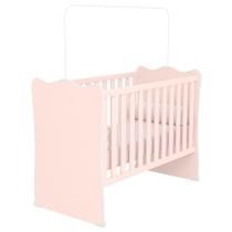 Berço Simples Certificado Pelo Inmetro Doce Sonho Rosa - Qmovi