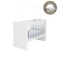 Berço Simples Colchão 60 cm Light Doce Sonho Branco Qmovi Ortobom