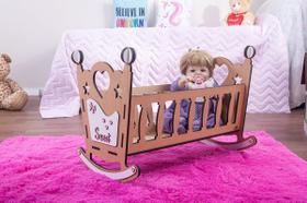 Berço star para boneca até 60 cm compatível com bebe reborn r - darama