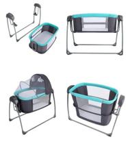 Berço Techno Automático c/ Bluetooth Grafite/Verde - Mastela Berço Techno Automático c/ Bluetooth Grafite/Verde - Mastela