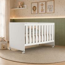 Berço Tico 100% MDF para Colchão 130x70cm Branco Brilho Berço Tico 100% MDF para Colchão 130x70cm Branco Brilho