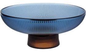 BERETTA CENTRO MESA 10x25x25cm VIDRO AZUL COM PÉ BERETTA CENTRO MESA 10x25x25cm VIDRO AZUL COM PÉ