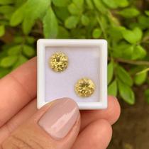 Berilo Amarelo Brilhante ø8mm Par 3,75ct