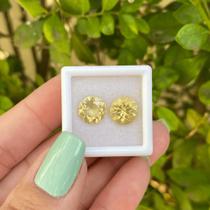 Berilo Amarelo Brilhante ø9mm Par 4,91ct