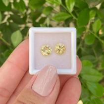 Berilo Amarelo Brilhante Par ø7mm 2,22ct