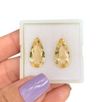 Berilo Amarelo Gota Par 10,32ct