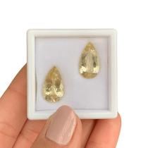 Berilo Amarelo Gota Par 10,94ct