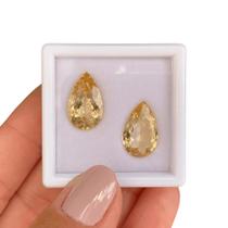 Berilo Amarelo Gota Par 11,19ct