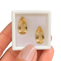Berilo Amarelo Gota Par 11,94ct