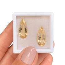 Berilo Amarelo Gota Par 12,19ct