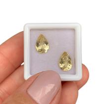 Berilo Amarelo Gota Par 3,03ct