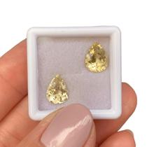 Berilo Amarelo Gota Par 3,06ct
