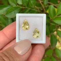 Berilo Amarelo Gota Par 3,88ct