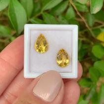 Berilo Amarelo Gota Par 3,89ct