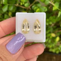 Berilo Amarelo Gota Par 4,75ct