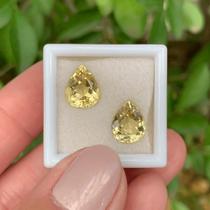 Berilo Amarelo Gota Par 4,80ct