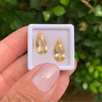 Berilo Amarelo Gota Par 5,02ct