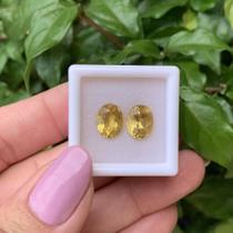 Berilo Amarelo Oval Par 3,64ct