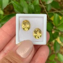 Berilo Amarelo Oval Par 4,58ct