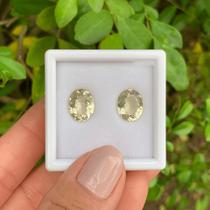 Berilo Amarelo Oval Par 6,19ct