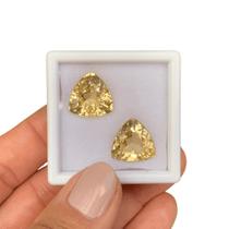 Berilo Amarelo Trillion Par 13,70ct
