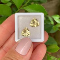 Berilo Amarelo Trillion Par 3,88ct