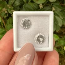 Berilo Incolor Brilhante 8mm Par 3,33ct