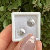 Berilo Incolor Brilhante ø8mm Par 3,77ct