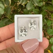 Berilo Incolor Oval Par 6,51ct