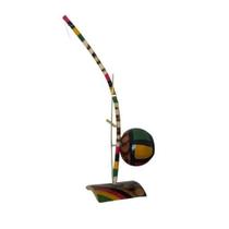 Berimbau Miniatura Lembrança Artesanal Decorativa Madeira 28x12cm Pintado À Mão Presente Capoeira - Suan